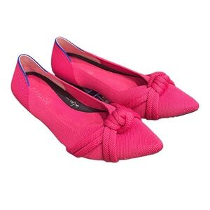 Rothy's The Knot Point II women's pointed-toe flats Starfish Pink SZ 9